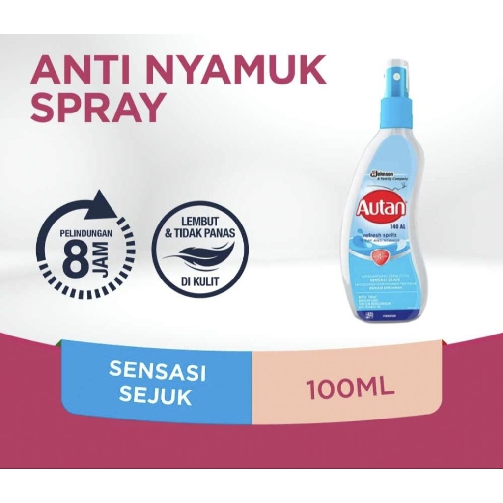 Autan Refresh Spray 100ml - Autan Spray Anti Nyamuk