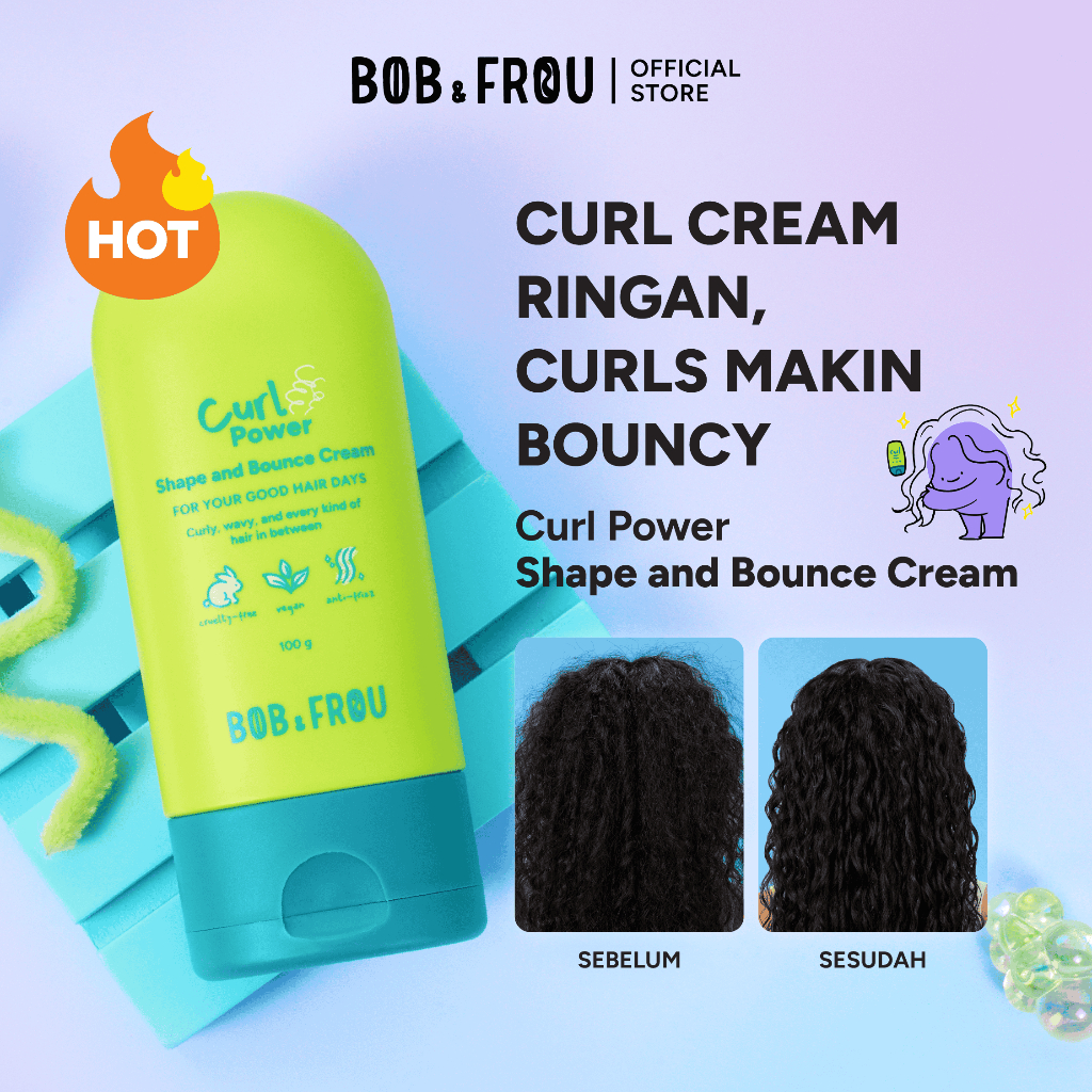 BOB & FROU - Curl Power Shape And Bounce Cream - 100g - Curl Cream