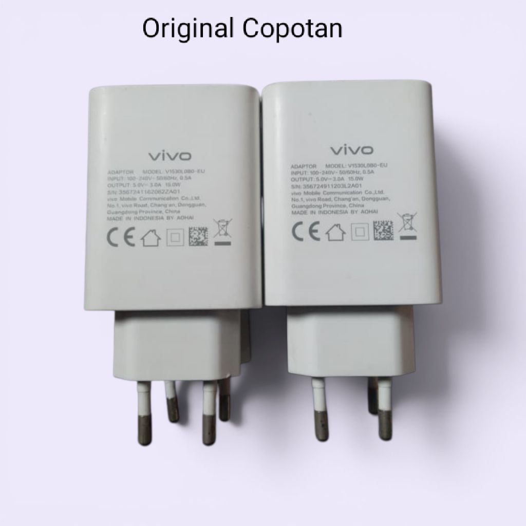 BATOK CHARGER VIVO 15WATT ORIGINAL COPOTAN