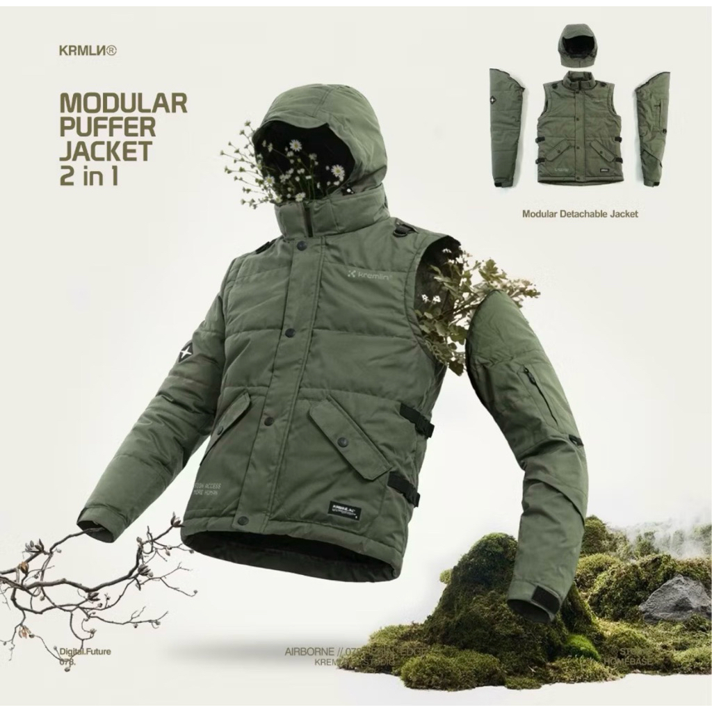 Jaket kremlin modular puffer jaket 2 in 1 vest