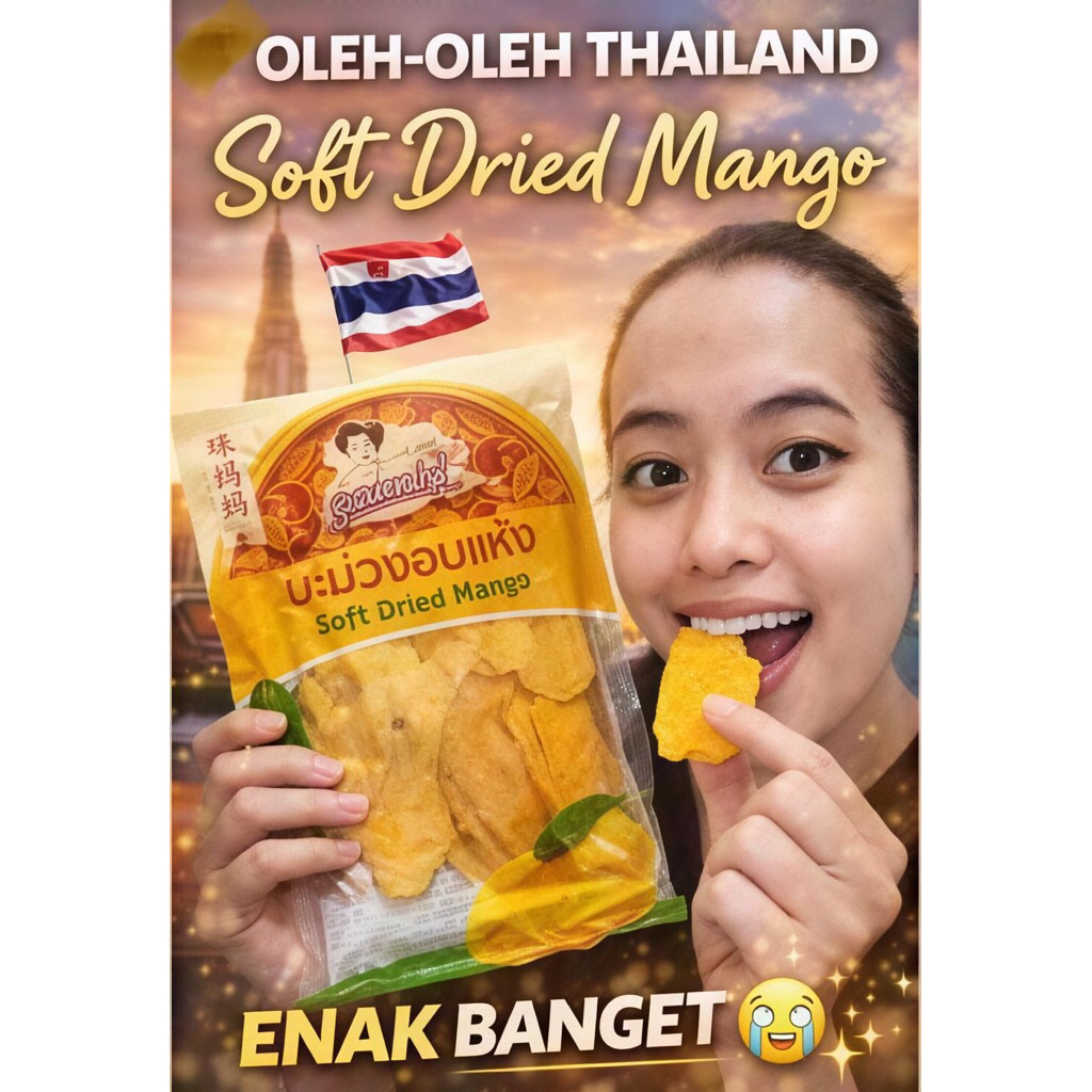 Dried Mango Thailand 100gr Dried mango snack Thailand Bangkok manisan mangga