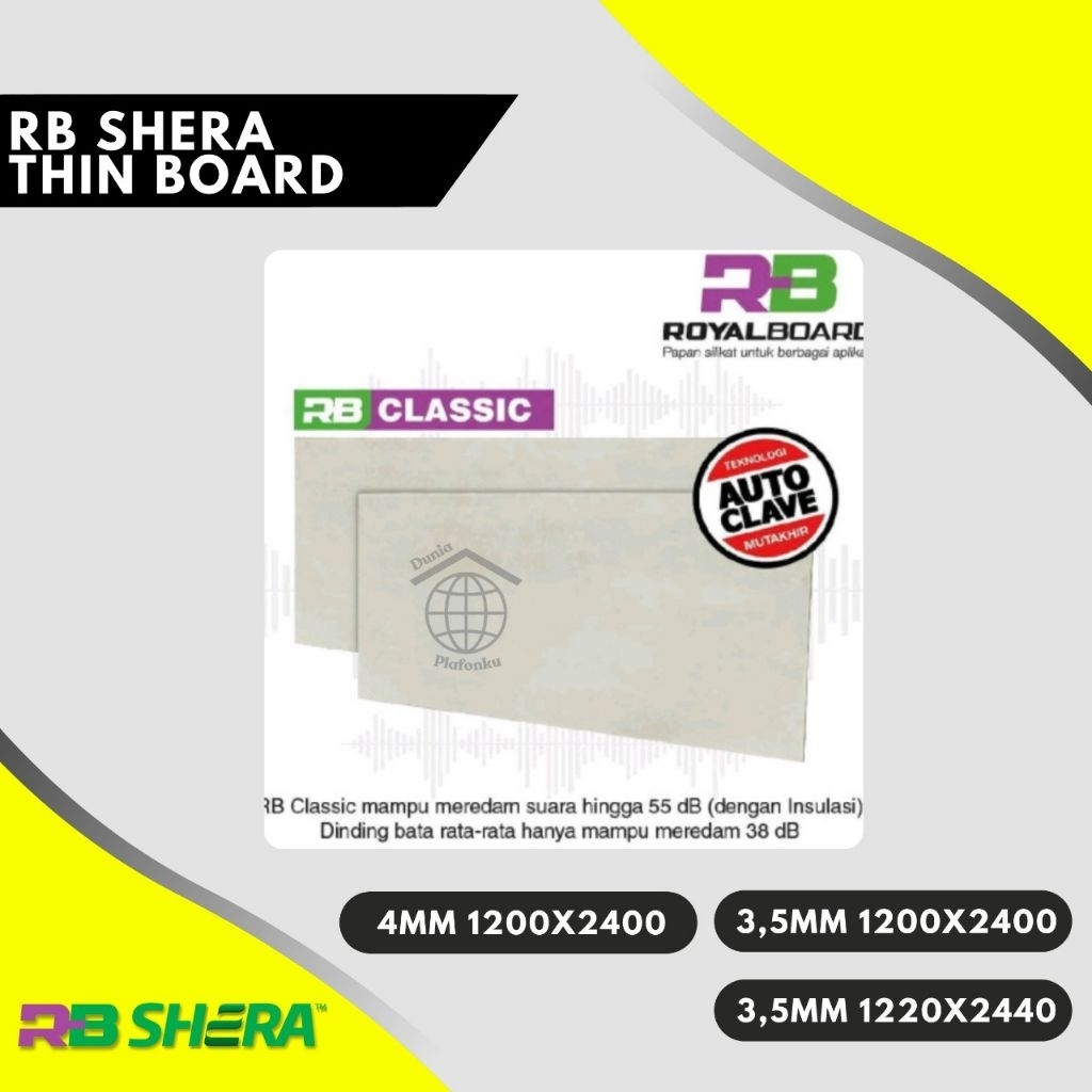 RB Shera 3.5 mm / RB Shera 4 mm / RB Shera 3,5 mm 1200 x 2400 / RB Shera 3,5 mm 1220 x 2440 / RB She