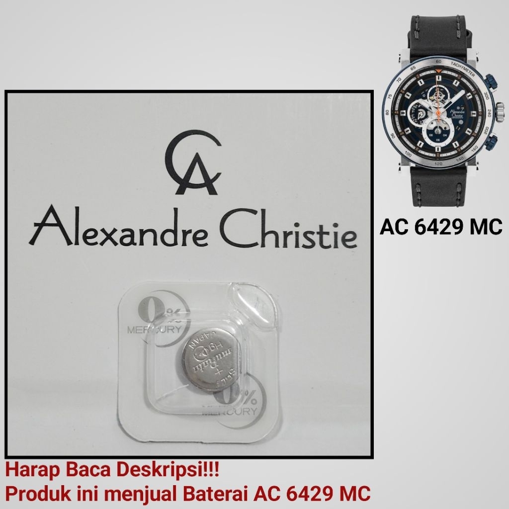 Baterai Jam Tangan Alexandre Christie AC 6429 MC