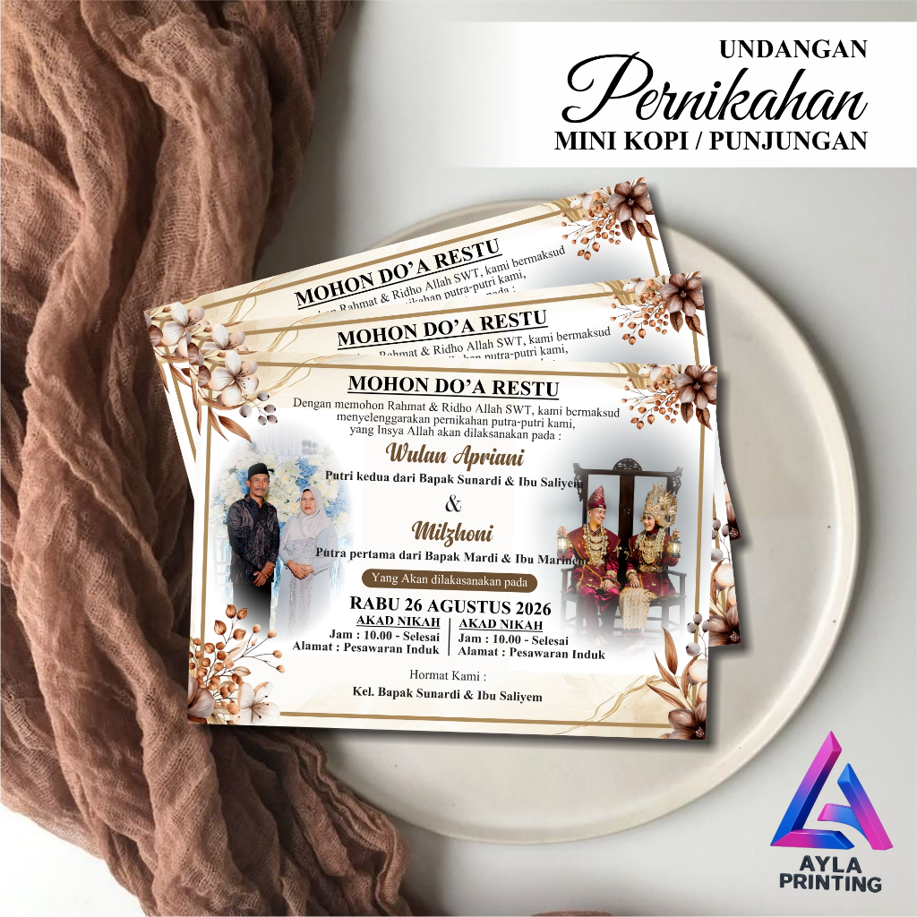 Undangan Punjungan | Undangan Pernikahan Mini | Undangan Pernikahan Kopi/Sabun