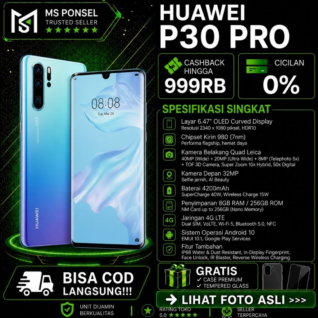 Huawei P30 pro 8/256 |Resmi|Second