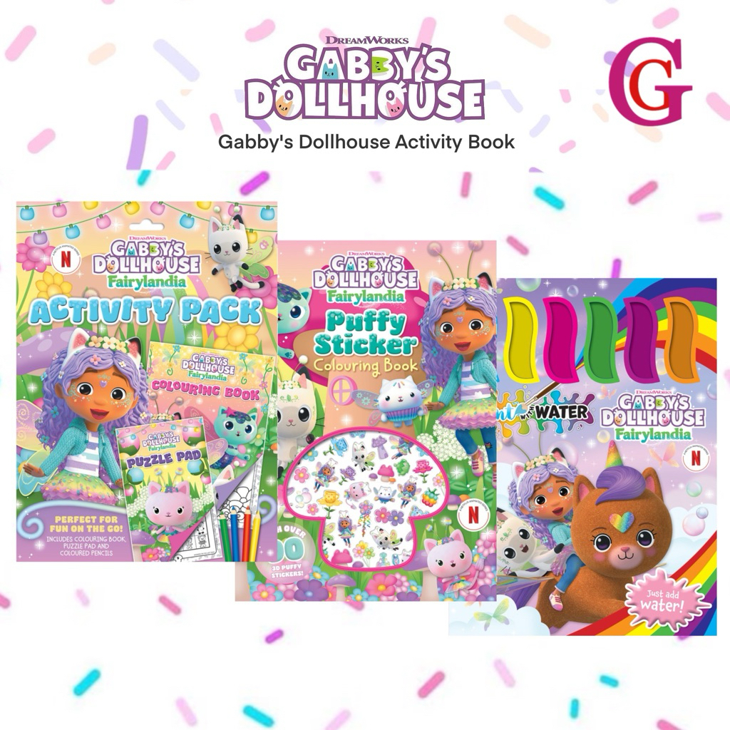 GABBY DOLLHOUSE ACTIVITY BOOK | BUKU GABBY DOLLHOUSE | BUKU AKTIVITAS ANAK | STIKER GABBY DOLLHOUSE