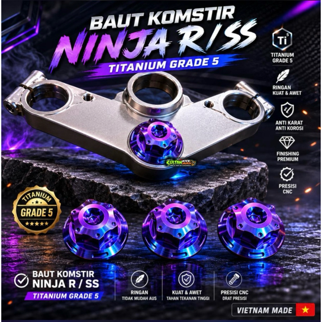 BAUT TITANIUM SET SEGITIGA ATAS NINJA SS R KIS BAUT TITANIUM SEGITIGA ATAS NINJA R SS BAUT TITANIUM 