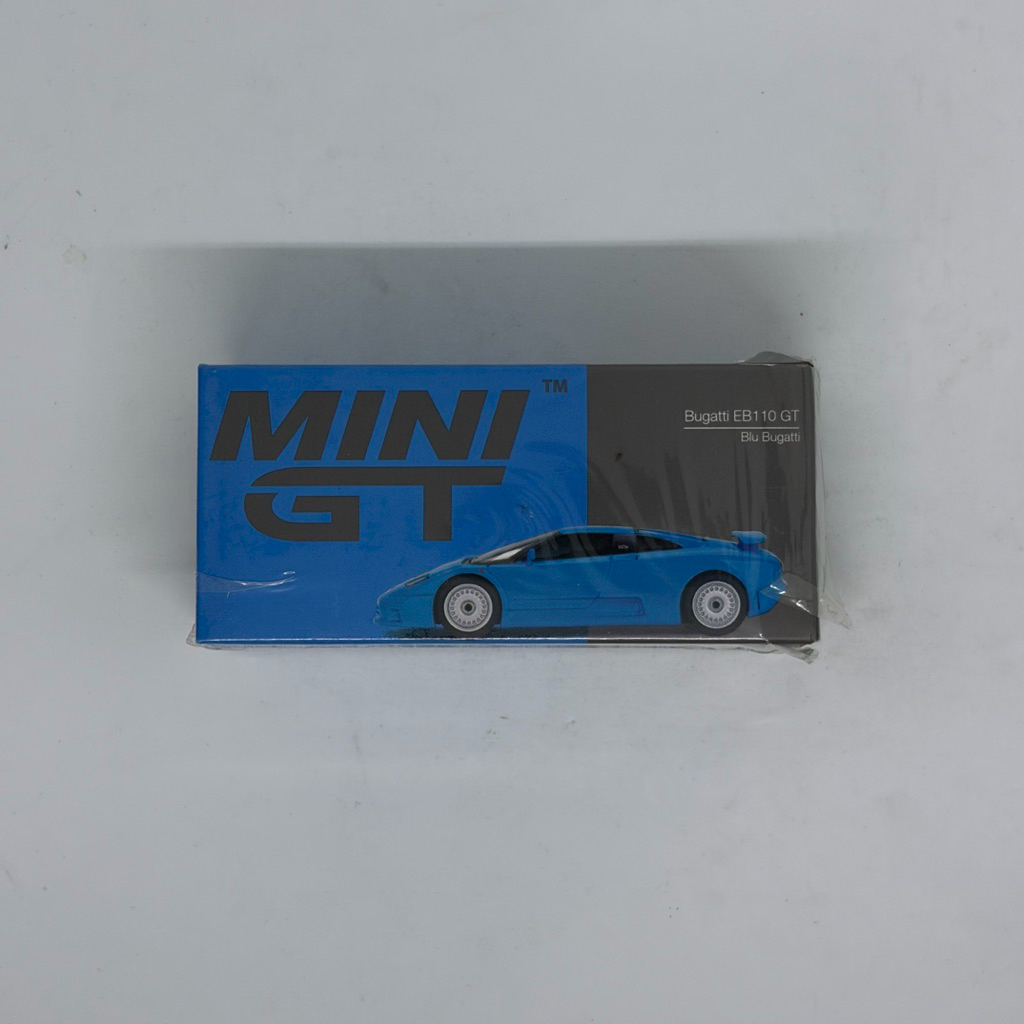 Mini GT Bugatti EB110 GT Blu Bugatti Unsealed