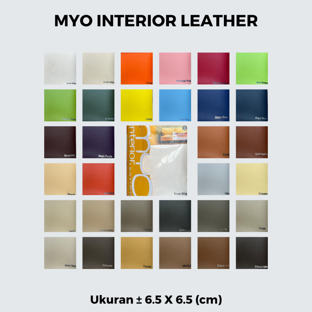 Sample Material Kain Kulit Sintetis MYO Leather | Material Interior