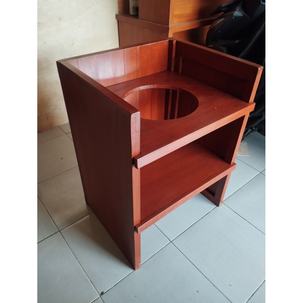 Meja Gerobak Cilok / Bakso Ikan Lipat / Meja Kompor Lipat 1 Tungku Bahan Full kayu Bisa Custom Luban