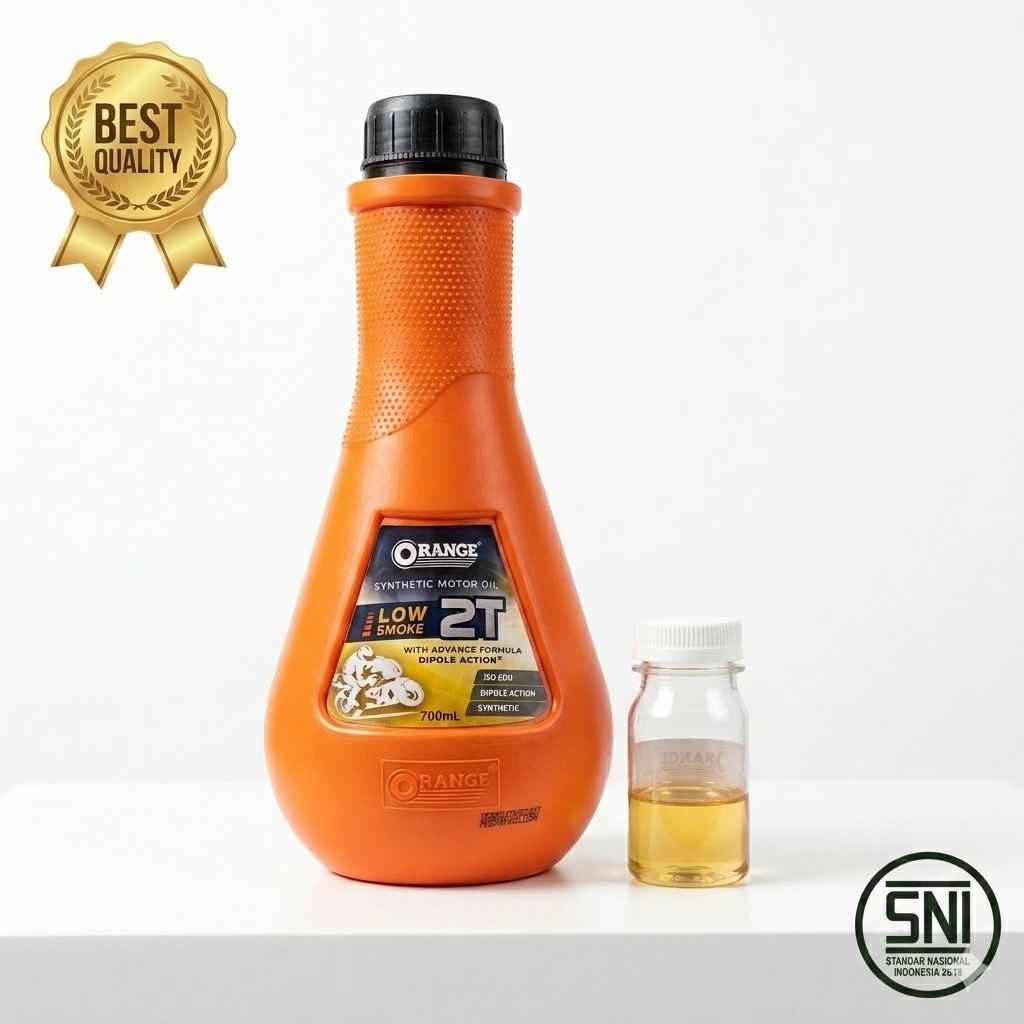 Oli 2T Orange 700ml Full Synthetic Low Smoke Oli Samping Motor 2 Tak Trail RX King Ninja R Vespa