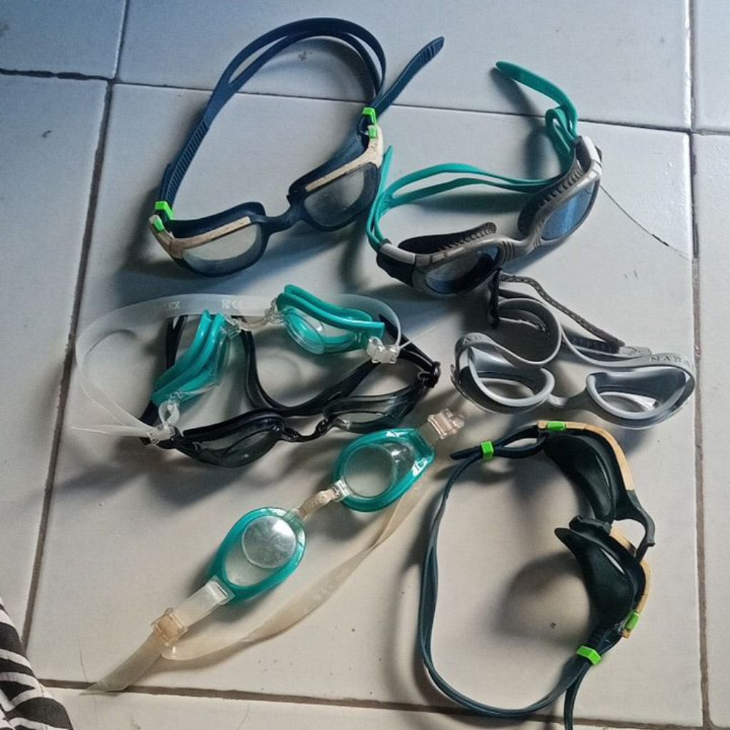 preloved kacamata renang intex speeds,tyr,nabaiji