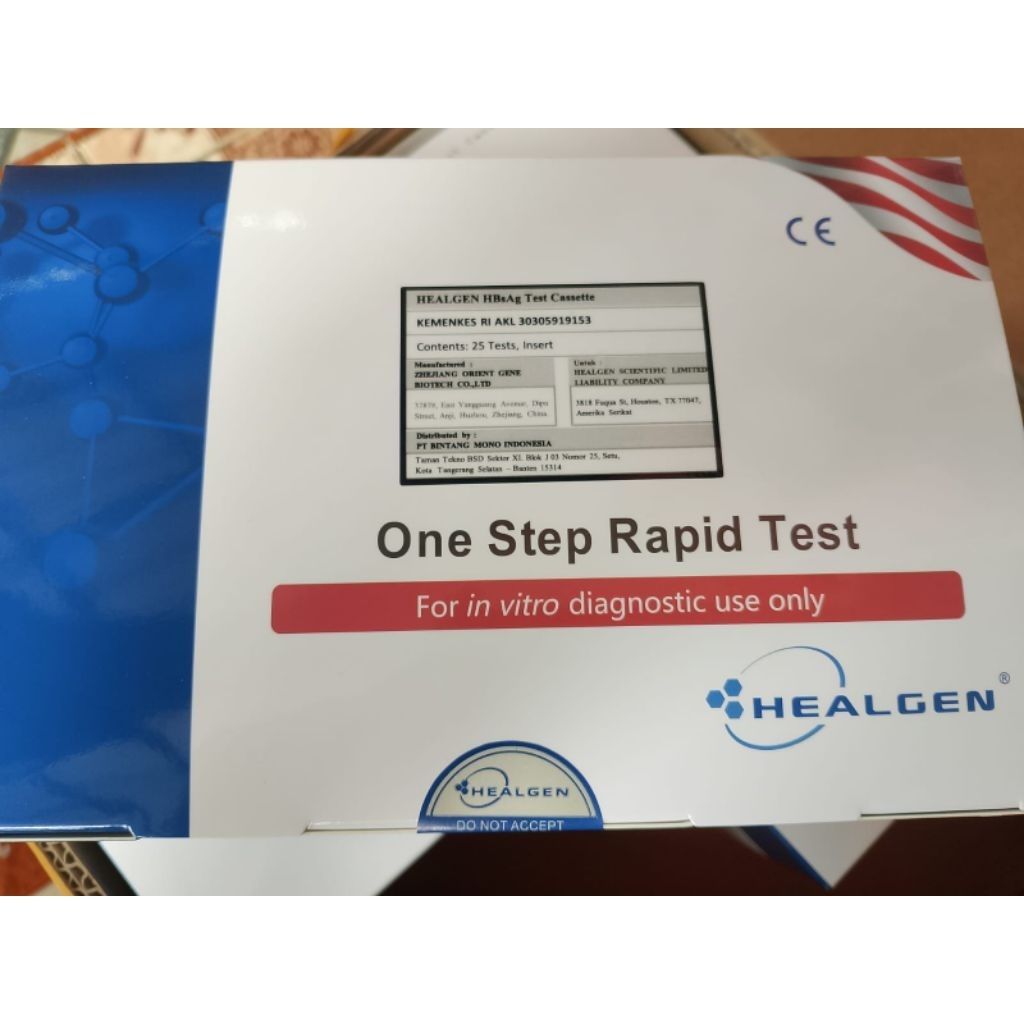 Alat test HBsAg test cassette Healgen