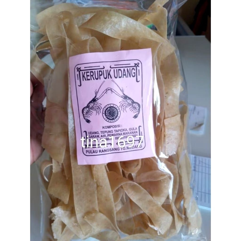 Krupuk He Chiam / Kerupuk Udang 250gram/500gr Khas Rangsang Halal / He ciam