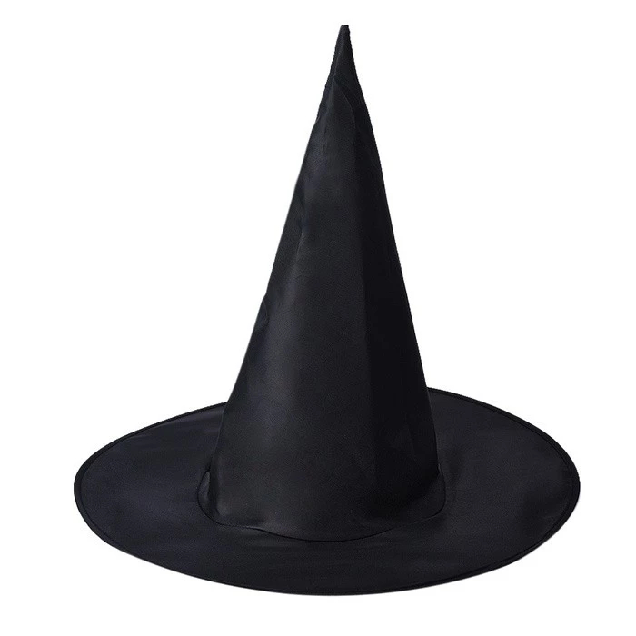 Topi Penyihir Hitam Party Halloween Witches Hat Nenek Sihir Costum Kepala Pesta Hantu