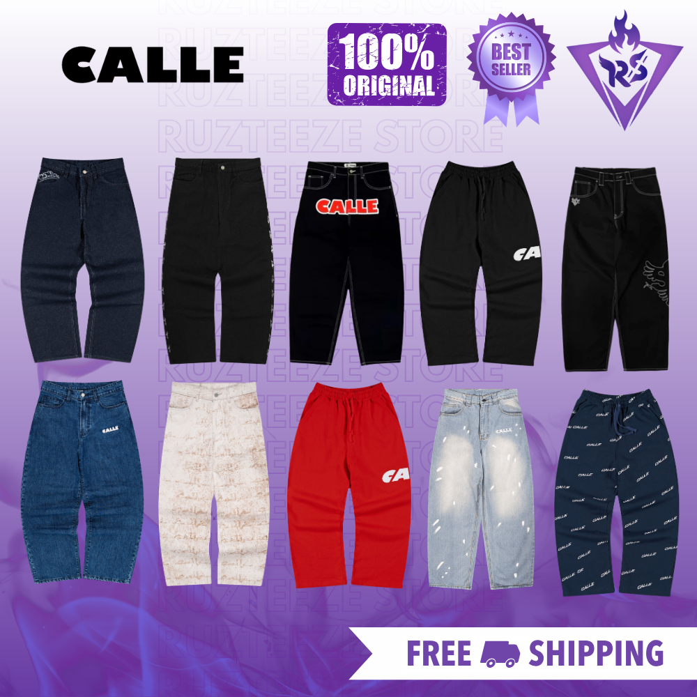 [ORIGINAL 100%] Denim & Sweatpants CALLE DE LARACHE Limited Edition || Calle Denim Calle Sweatpants 