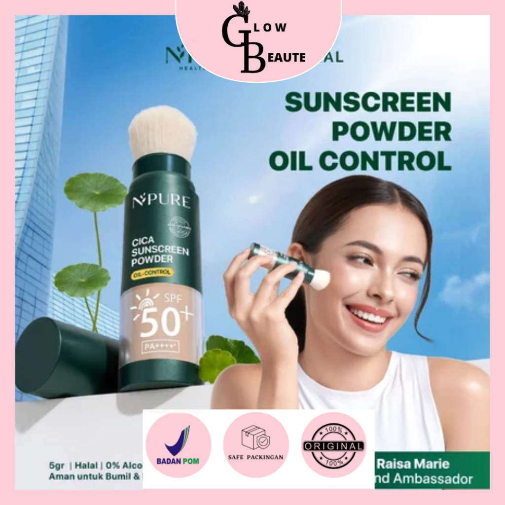 [NEW LAUNCH : RAISA'S PICK] NPURE Sunscreen Cica Sunscreen Powder SPF 50+ PA++++ / Sunscreen Bedak &