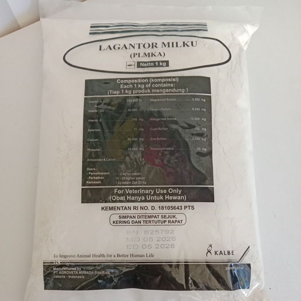 LAGANTOR MILKU Premix Sapi, Kambing, Domba.