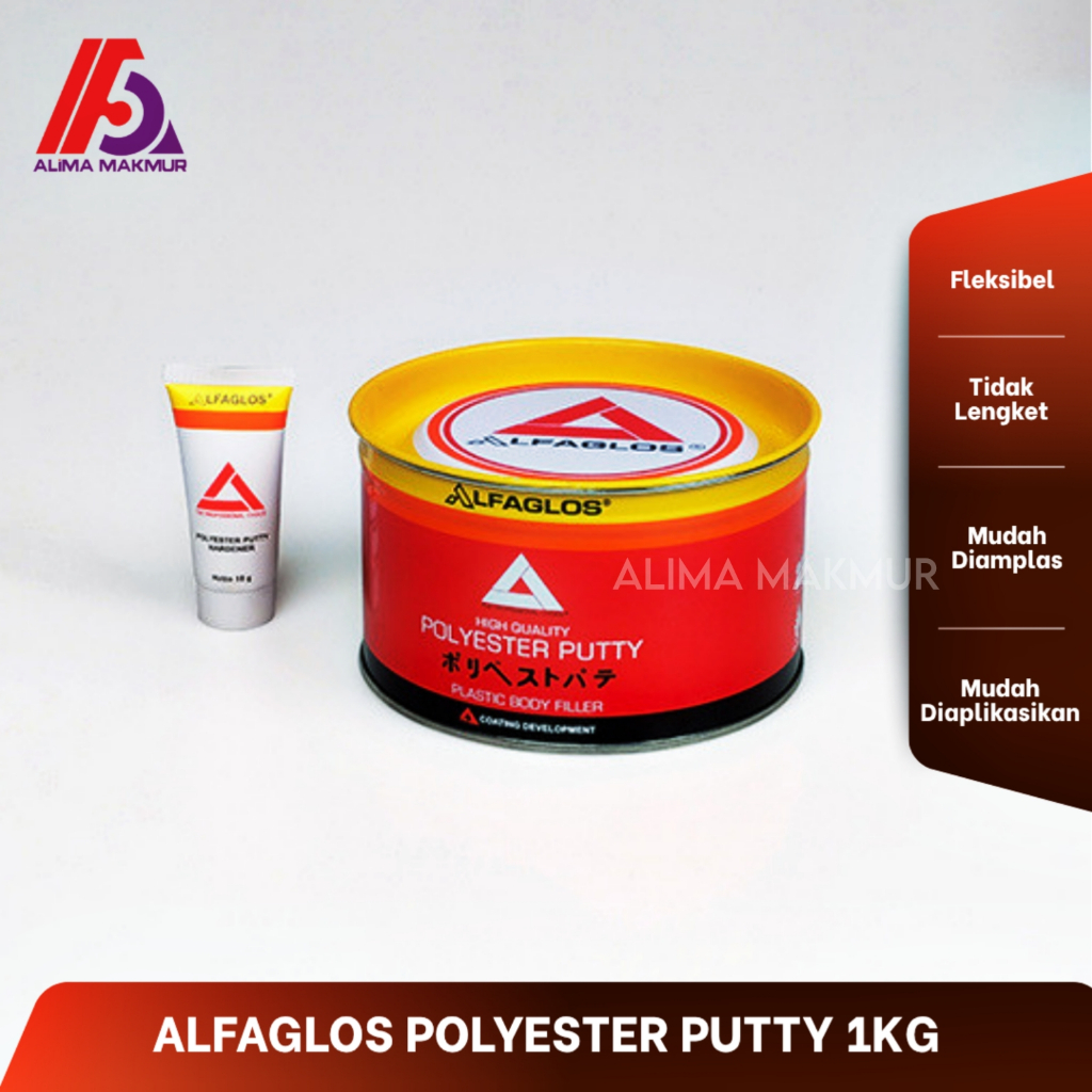 Dempul Alfaglos 1kg / Dempul Alfaglos / Dempul Besi dan Kayu / Dempul Duco