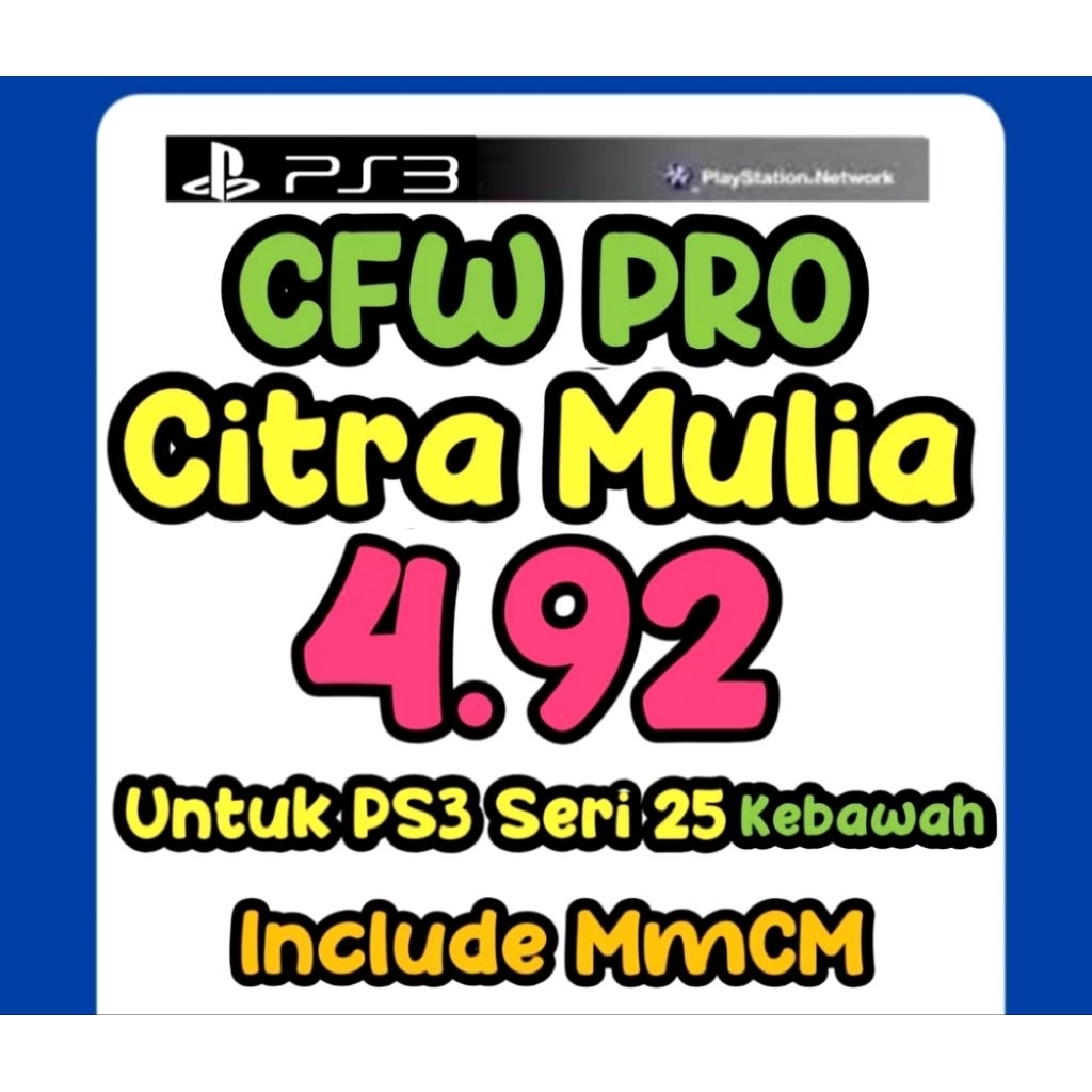 Download CFW 4.92.2 Pro Citra Mulia Software Update PS3 Slim, Fat