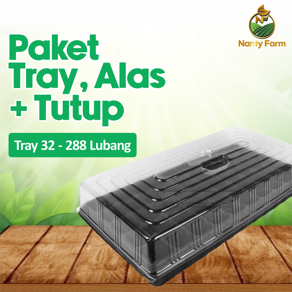 Paket Tray Semai Alas Tray Cover Tutup Tray Semai - Tray Semai