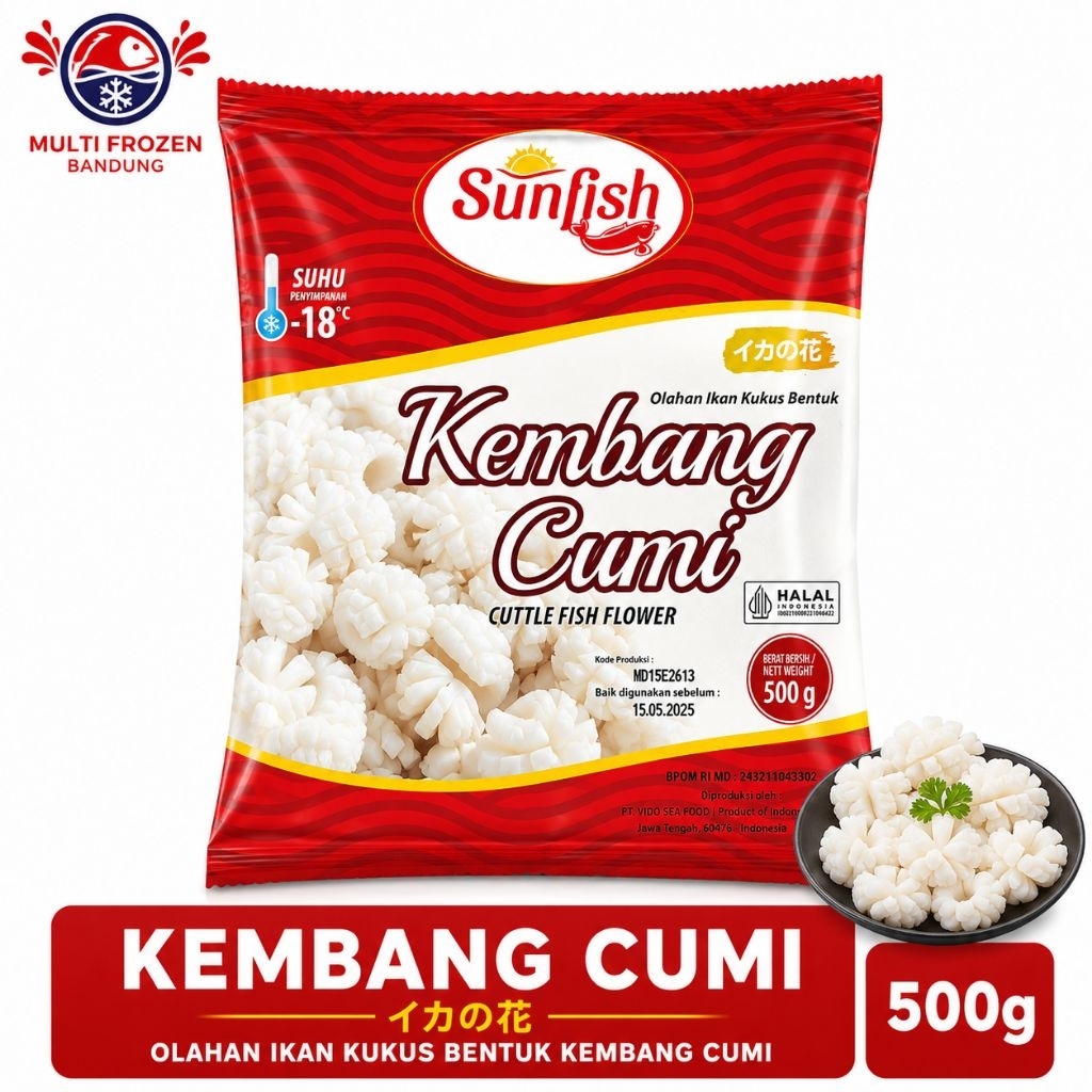 Sunfish Kembang Cumi 500g (Cuttle Fish Flower)