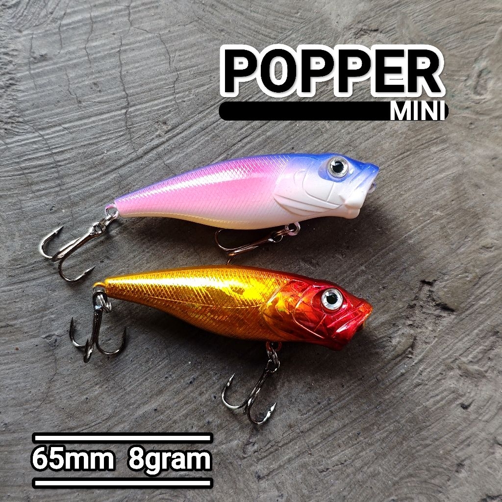 BURLE MINI POPPER umpan casting hampala, kakap, baby gt