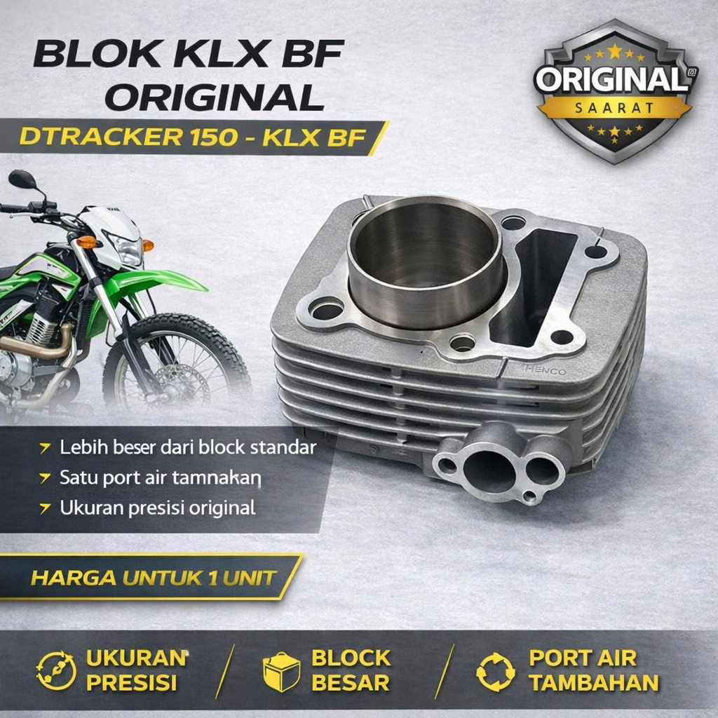 blok seher blok cylinder klx 150 original kawasaki/block klx s/klx bf original