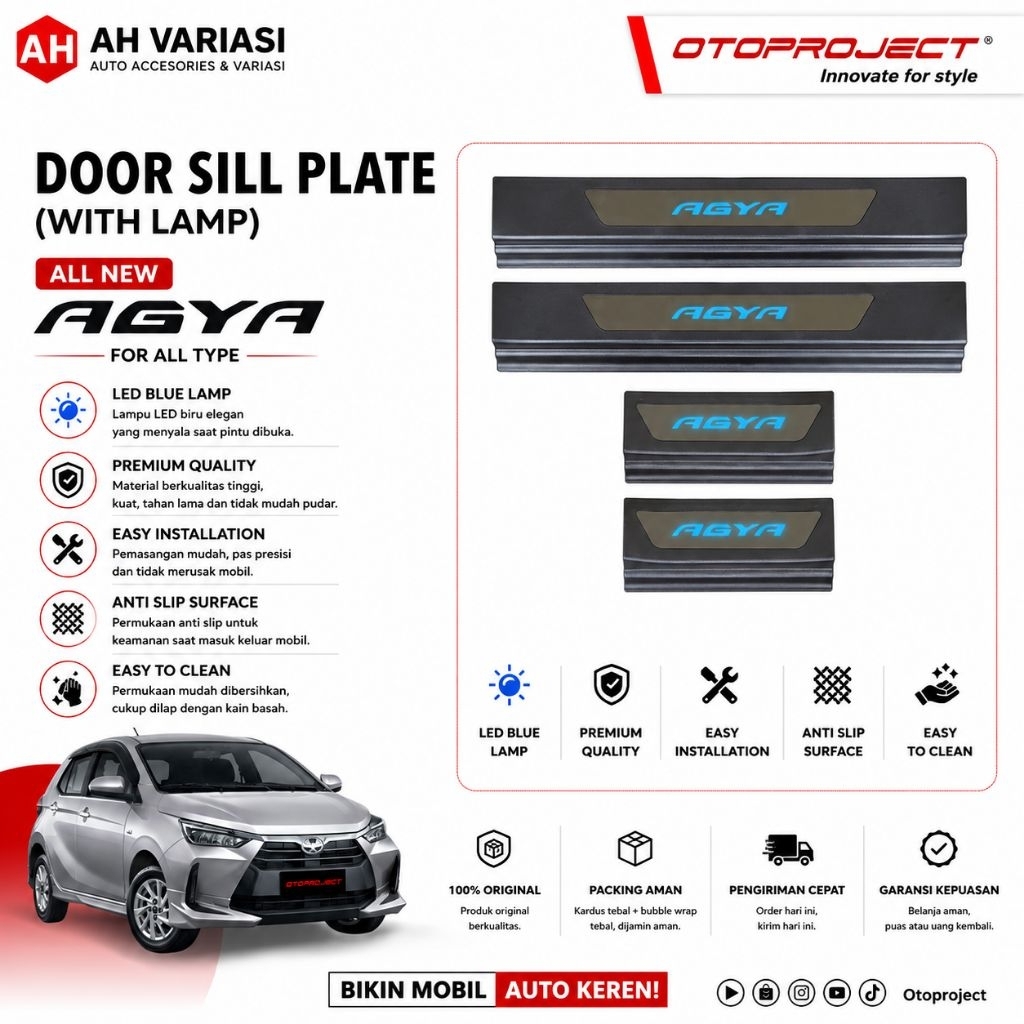 Agya 2022-2025 - Door Sillplate Pintu Samping Lampu Agya 2022-2026 Otoproject