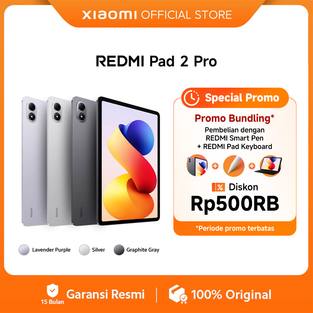 Redmi Pad 2 Pro (6GB/128GB) (8GB/256GB) | 12.1" 2.5K crystal-clear display | Massive 12000mAh (typ) 