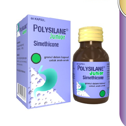 Polysilane Untuk Anak 60 Kapsul / Polysilane Anak / Obat Kembung Anak / Obat Mual