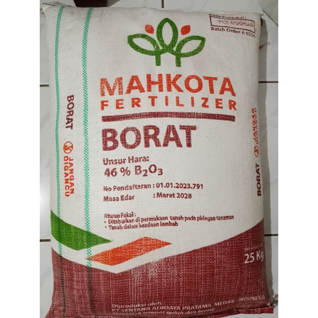 Pupuk BORAT *25Kg*MAHKOTA Fertilizer.