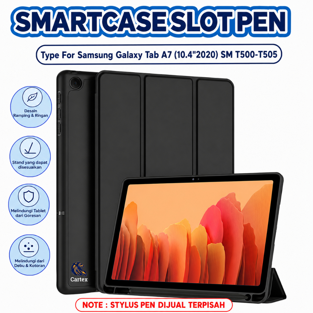 Smartcase Slot Pen Samsung Galaxy Tab A7 10.4"inch 2020 T500 T505 / case samsung tab a7 10.4"inch / 