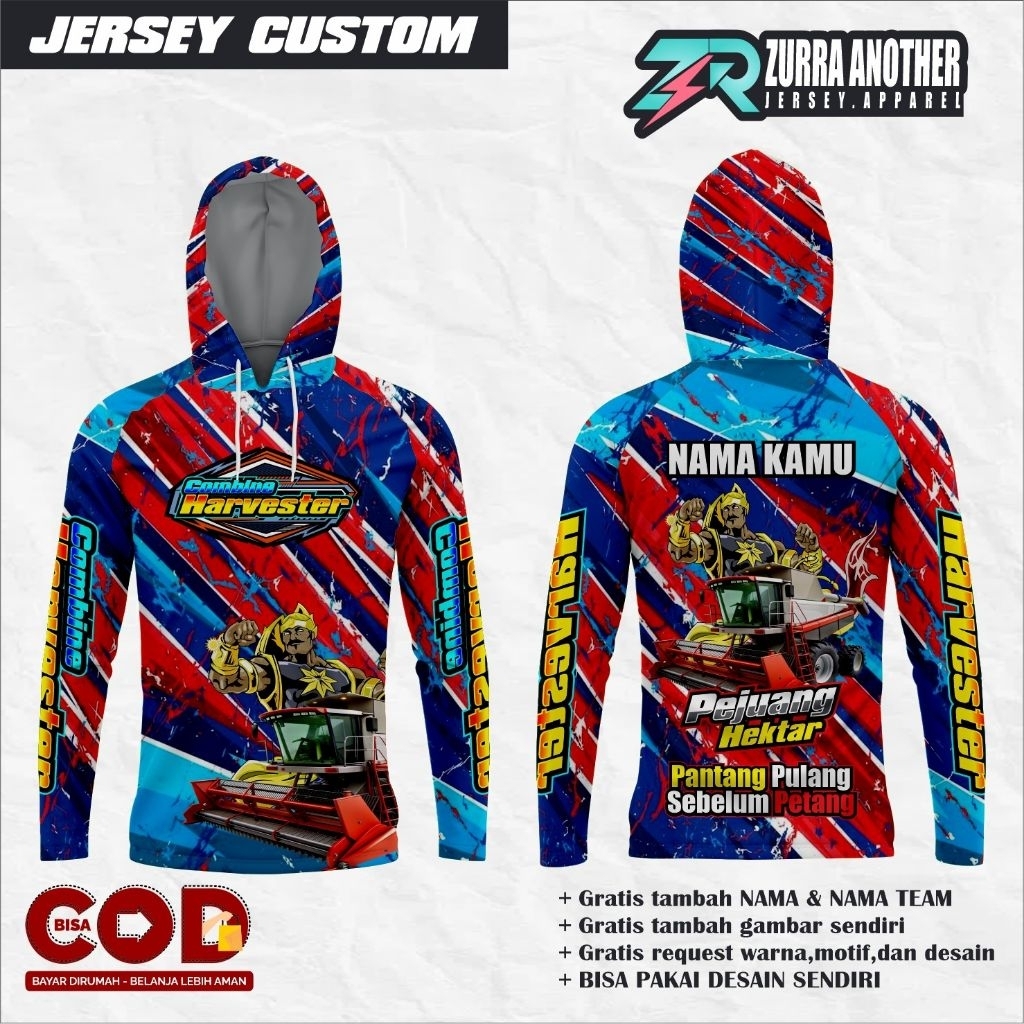 Jersey combine custom/Jersey combine harvester Bimo/Jersey combine lengan panjang/Jersey combine pad