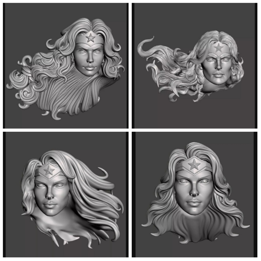Headsculpt Head HS Wonder Woman New52 kitbash Action Figure mezco shf figma Marvel Legends Damtoys V