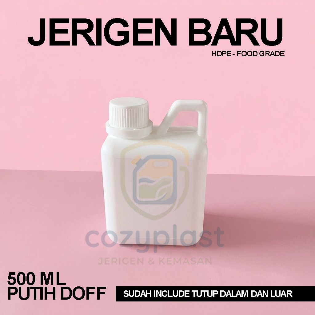 JERIGEN BARU HDPE 500 ML PUTIH DOFF | COZYPLAST