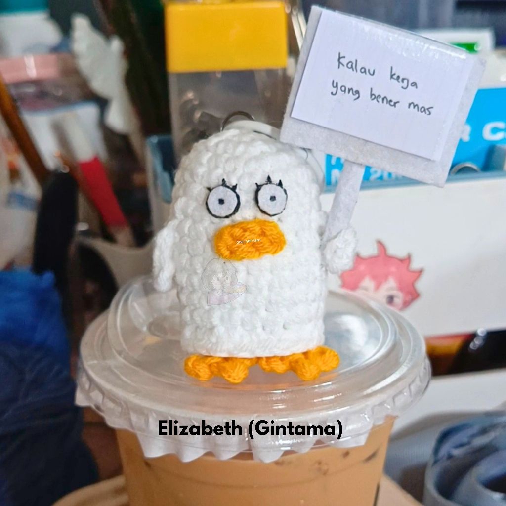 [Dearn Dream] Gintama Crochet Unofficial Elizabeth | Keychain | Bagcharm