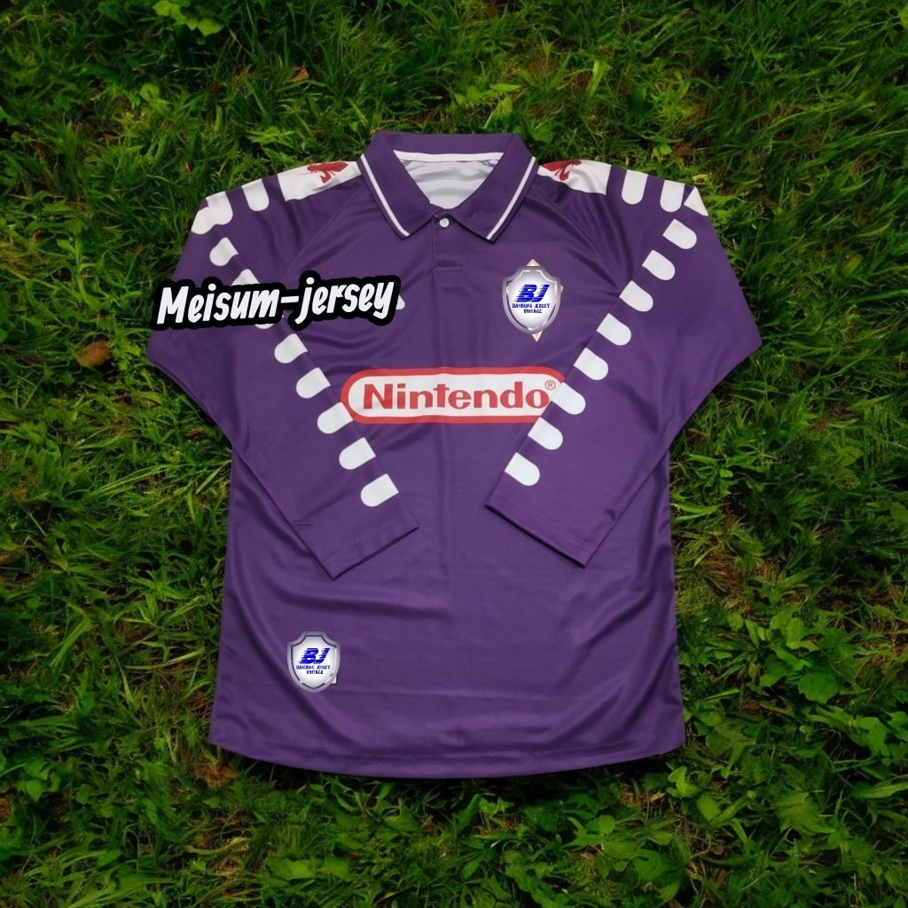 jersey RETRO FANTASY  1998/99/Fiorentina casual/lengan  panjang/jersey premium/ full printing/klasik