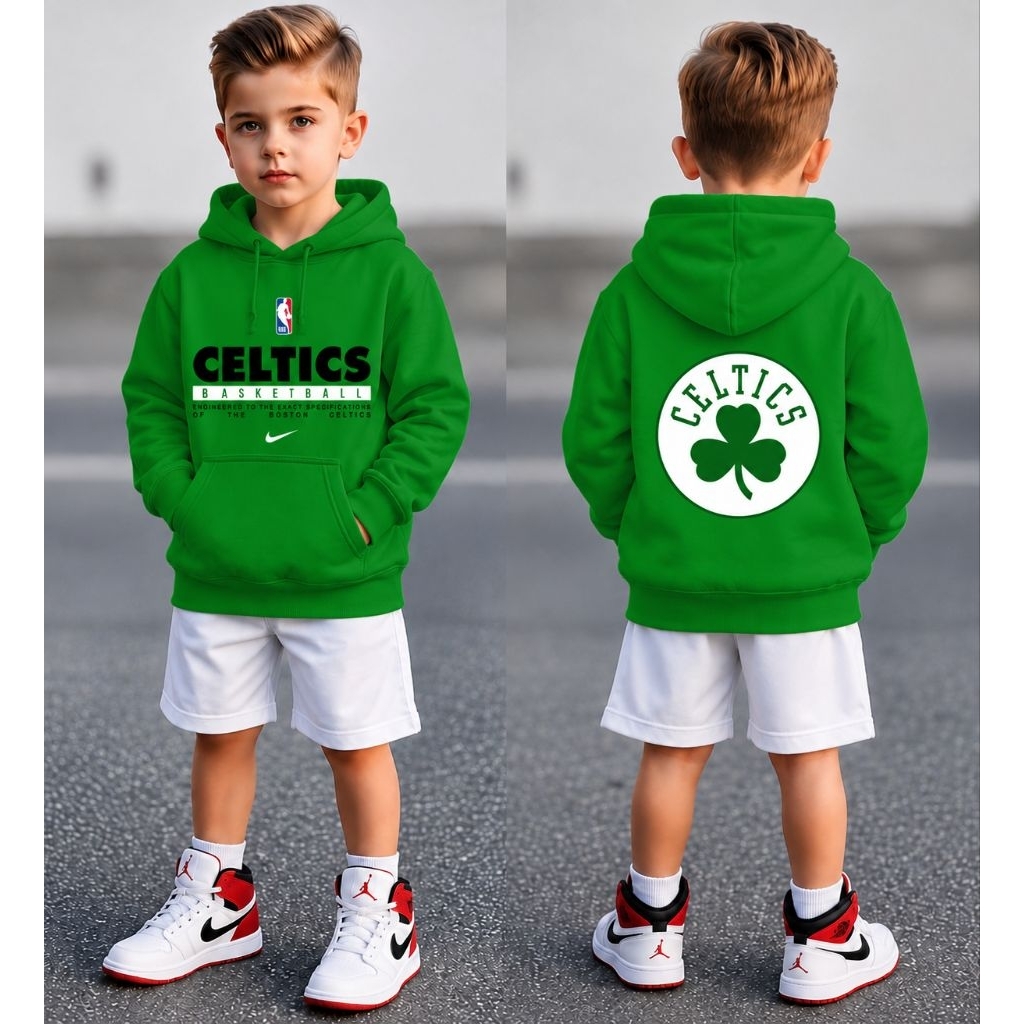 Hoodie Basket anak Boston Celtic Keren
