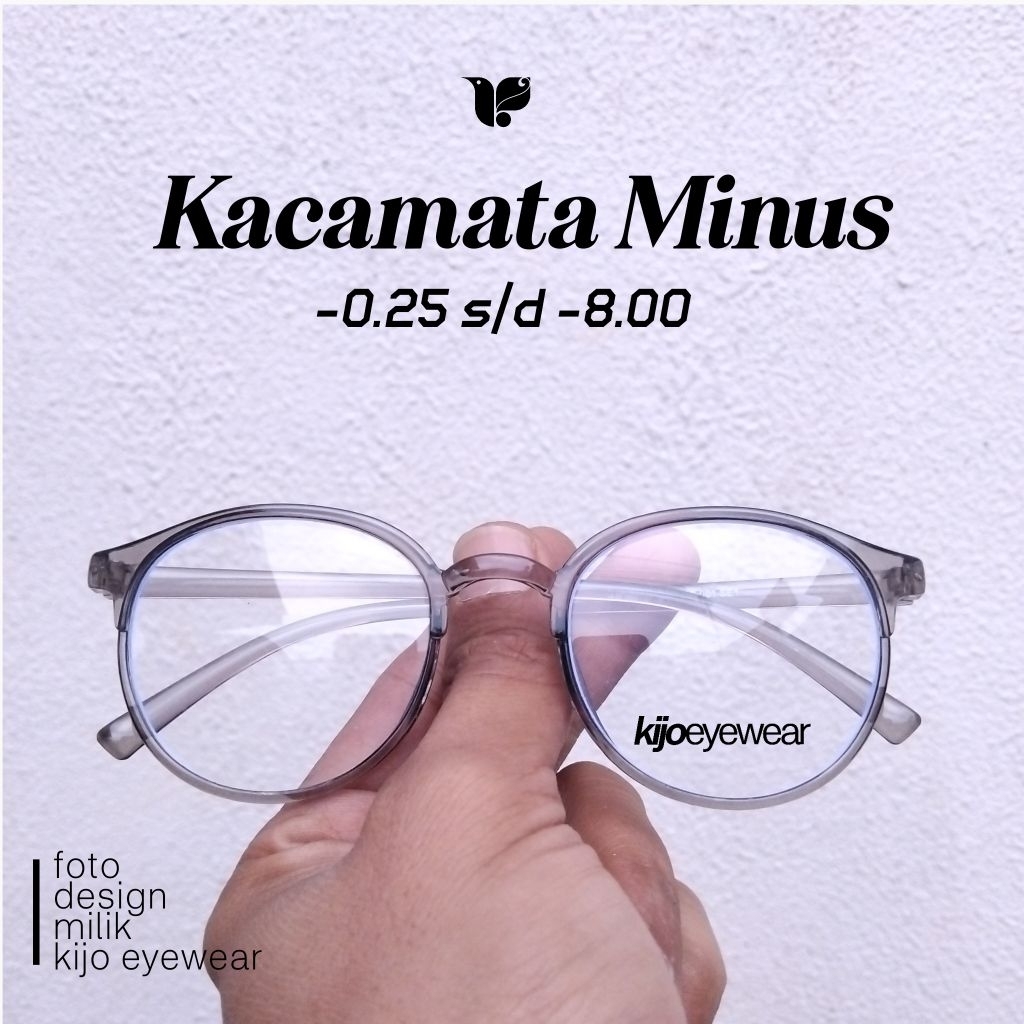 Kacamata Rabun Jauh Radiasi UV Min 7 Kaca Mata Transparan Bening Custom Lensa Sesuai Resep Request U