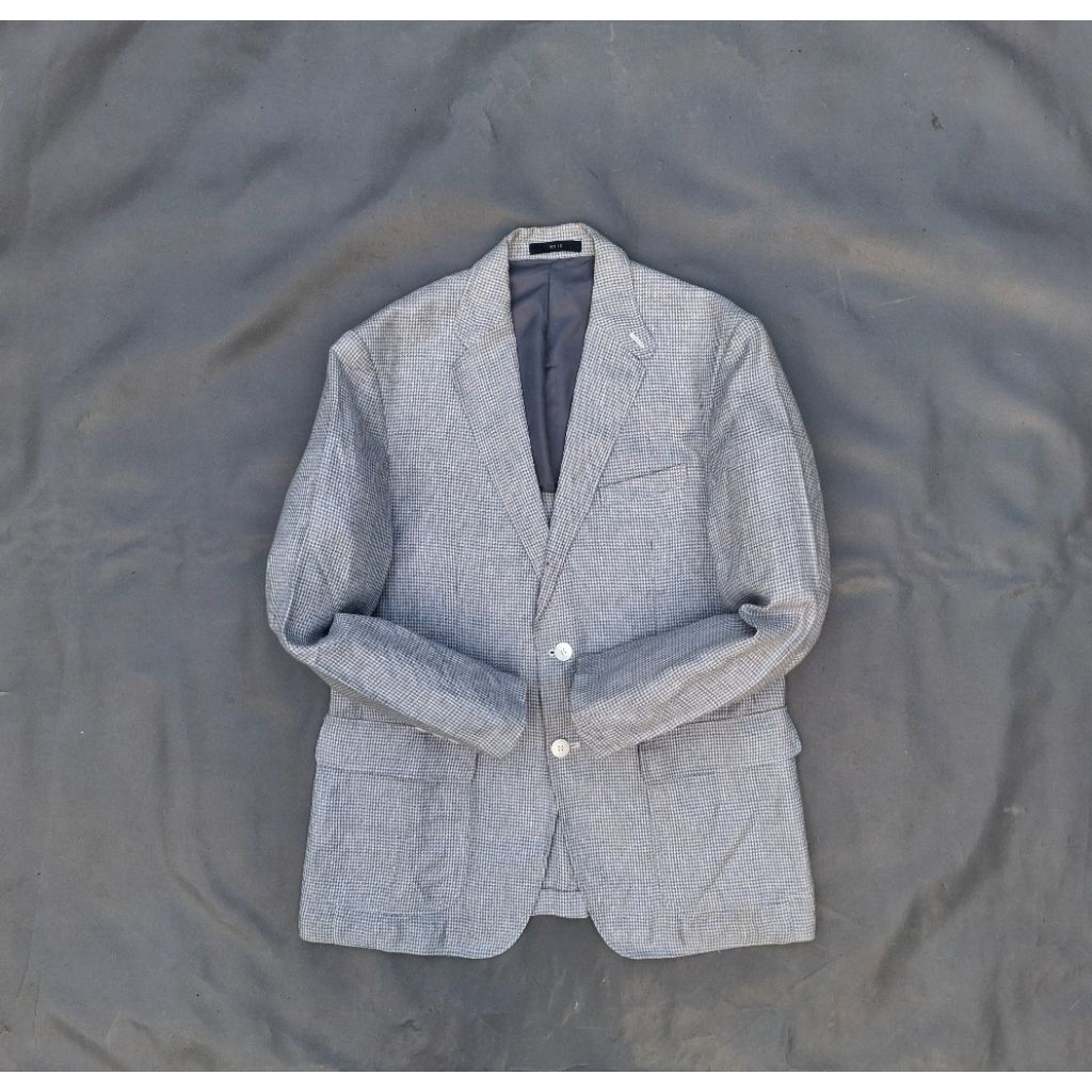 Preloved jas blazer casual pria motif houndstooth size XL berbahan wool premium/blazer pria second M