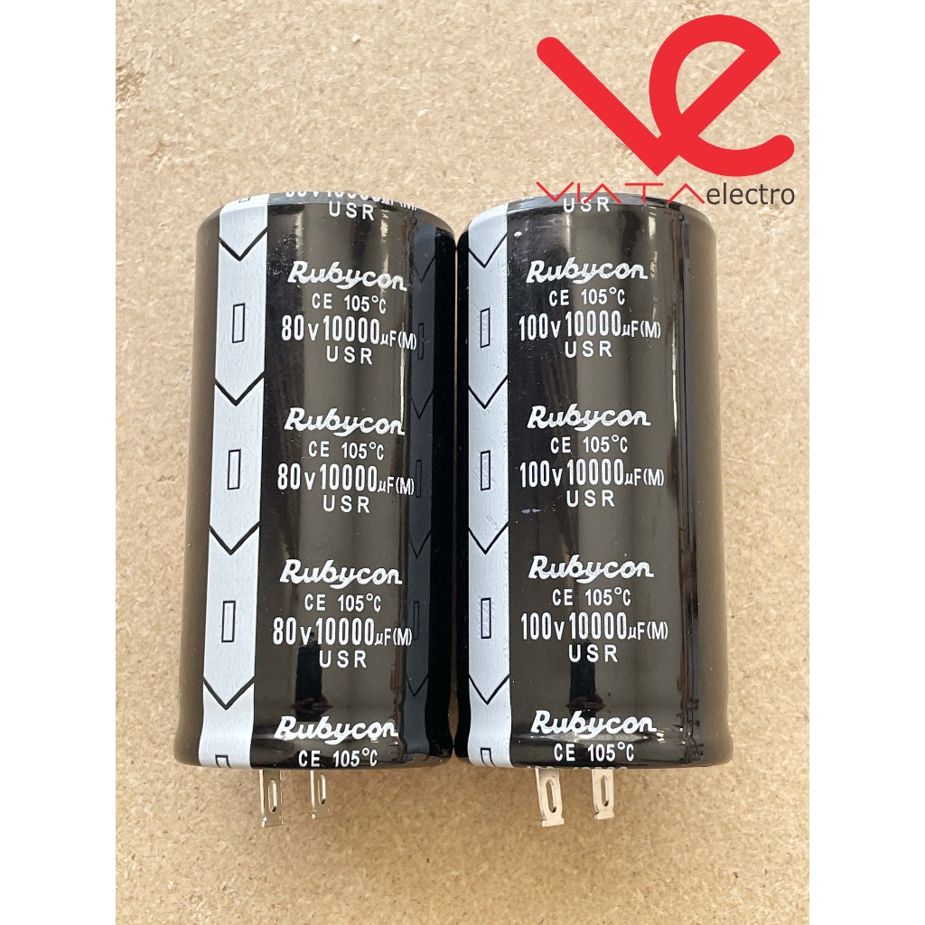ANEKA ELCO 10000UF 80V 10000UF 100V RUBYCON HITAM USR CAPACITOR ELCO KAPASITOR ELKO 10000 UF 100 V 8