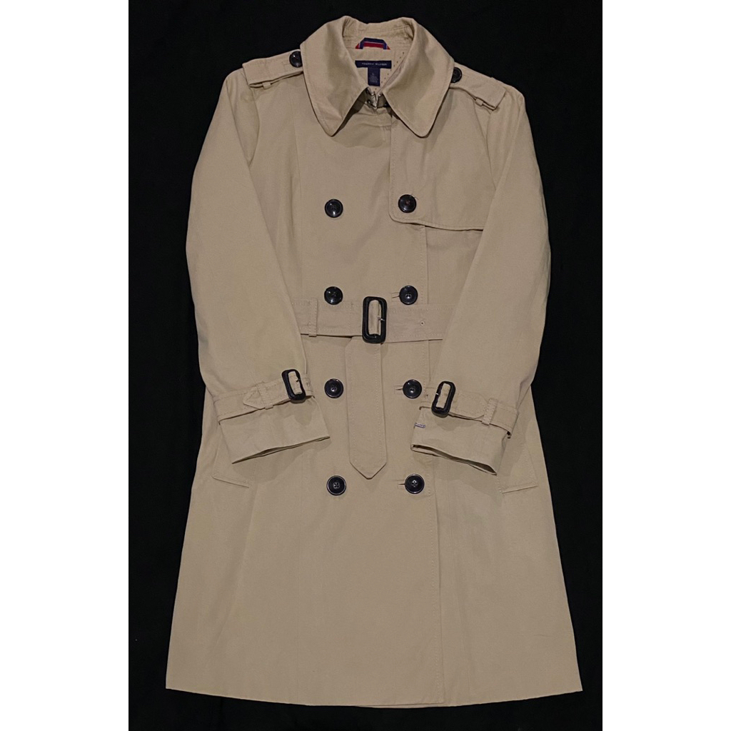 Coat Branded Tommy Hilfiger (Emboss, Tag lengkap) / Trench Coat Tommy / Coat Branded