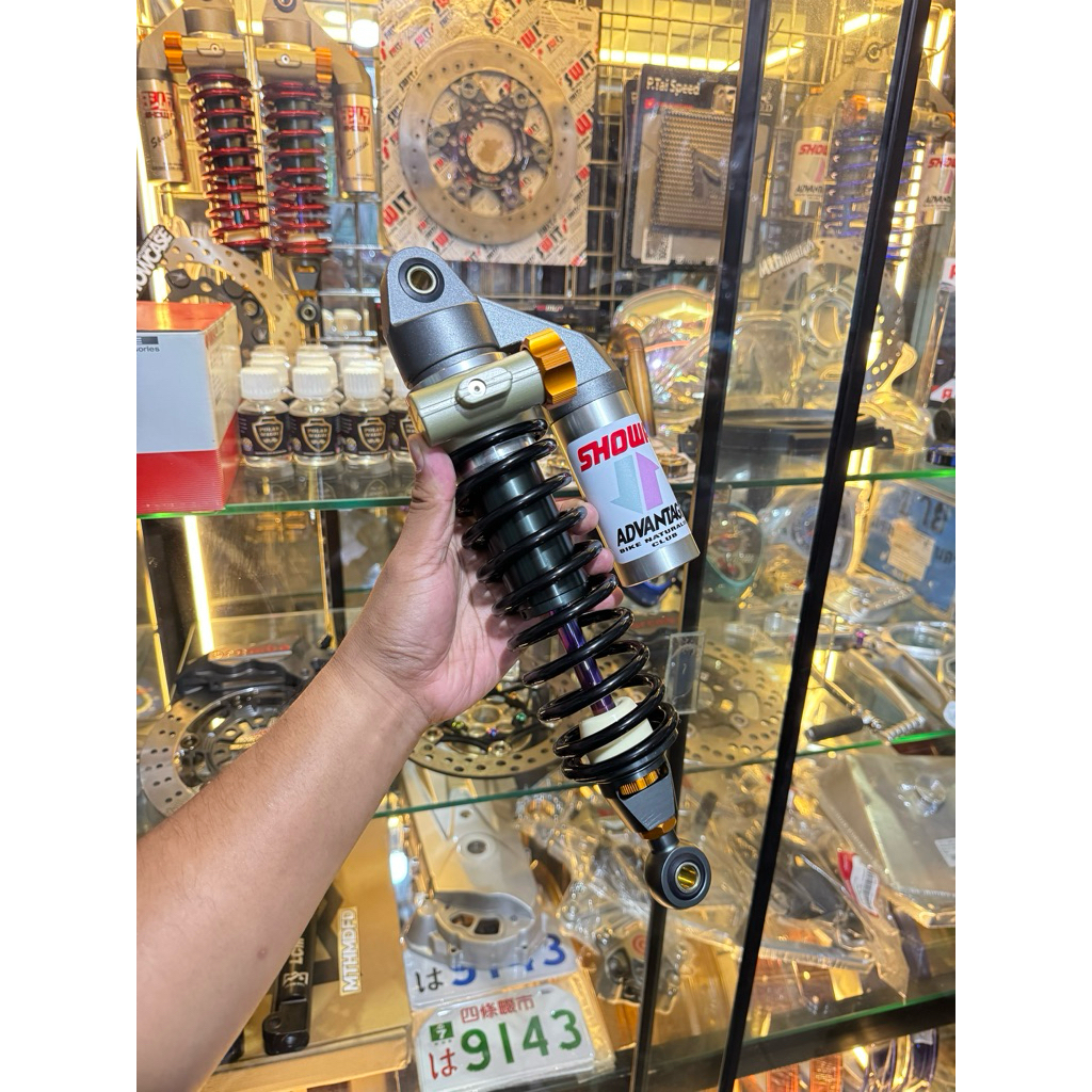 Shock showa cnc hitam rare hitam 330mm anting bebek