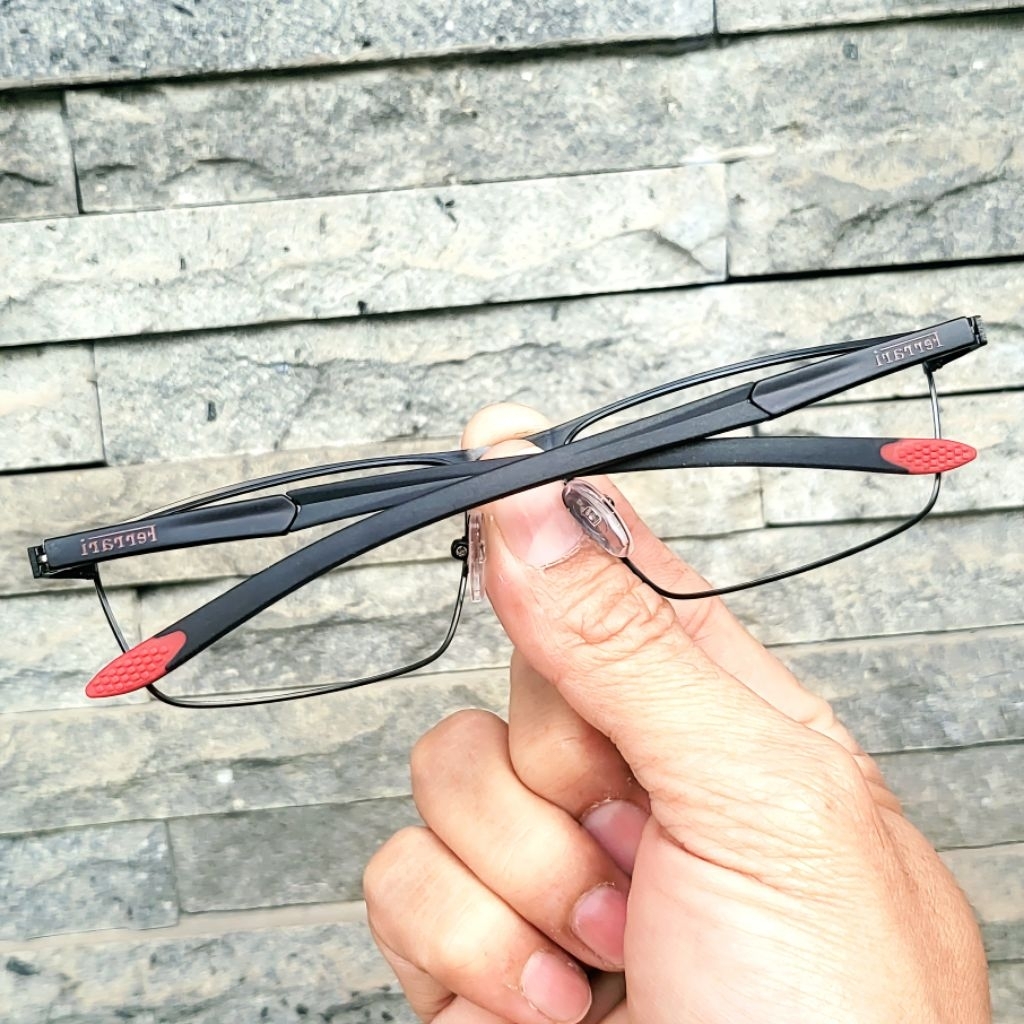Kacamata Lensa Minus Normal Frame Titanium F8506 Anti Radiasi Blueray Photocromic Bluecromic