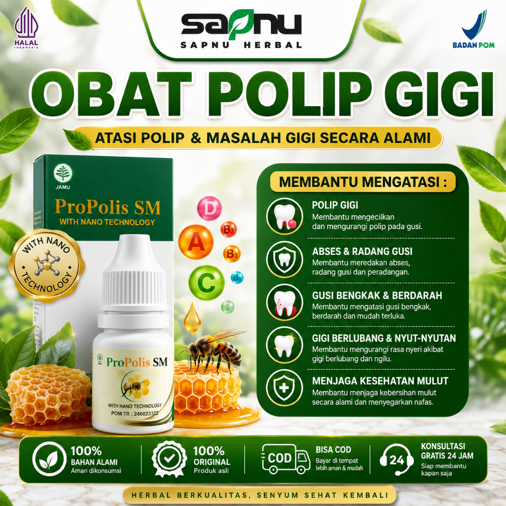Sapnu Herbal - Obat Polip Pulpa Gigi, Obat Penghilang Polip Gigi, Obat Sakit Polip Gigi, Obat Polip 