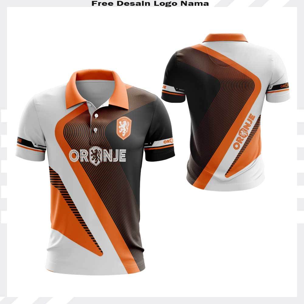 Kaos Polo Jersey Fantasy Belanda Pesta Bola Fullprinting