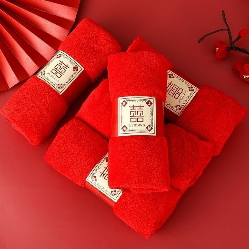 Handuk wedding / handuk teapai / souvenir handuk shuangxi / sangjit