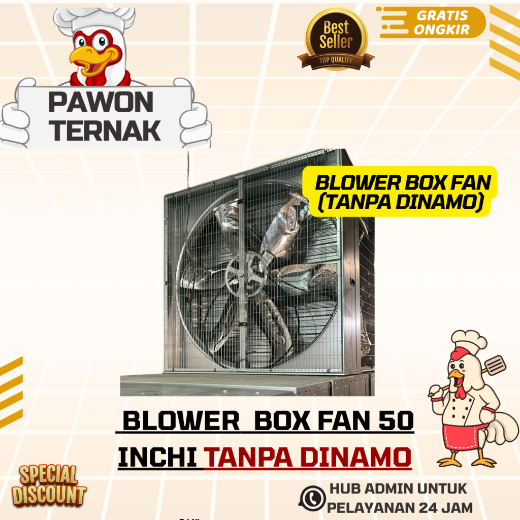 BLOWER BOX FAN 50 INCHI - TANPA DINAMO