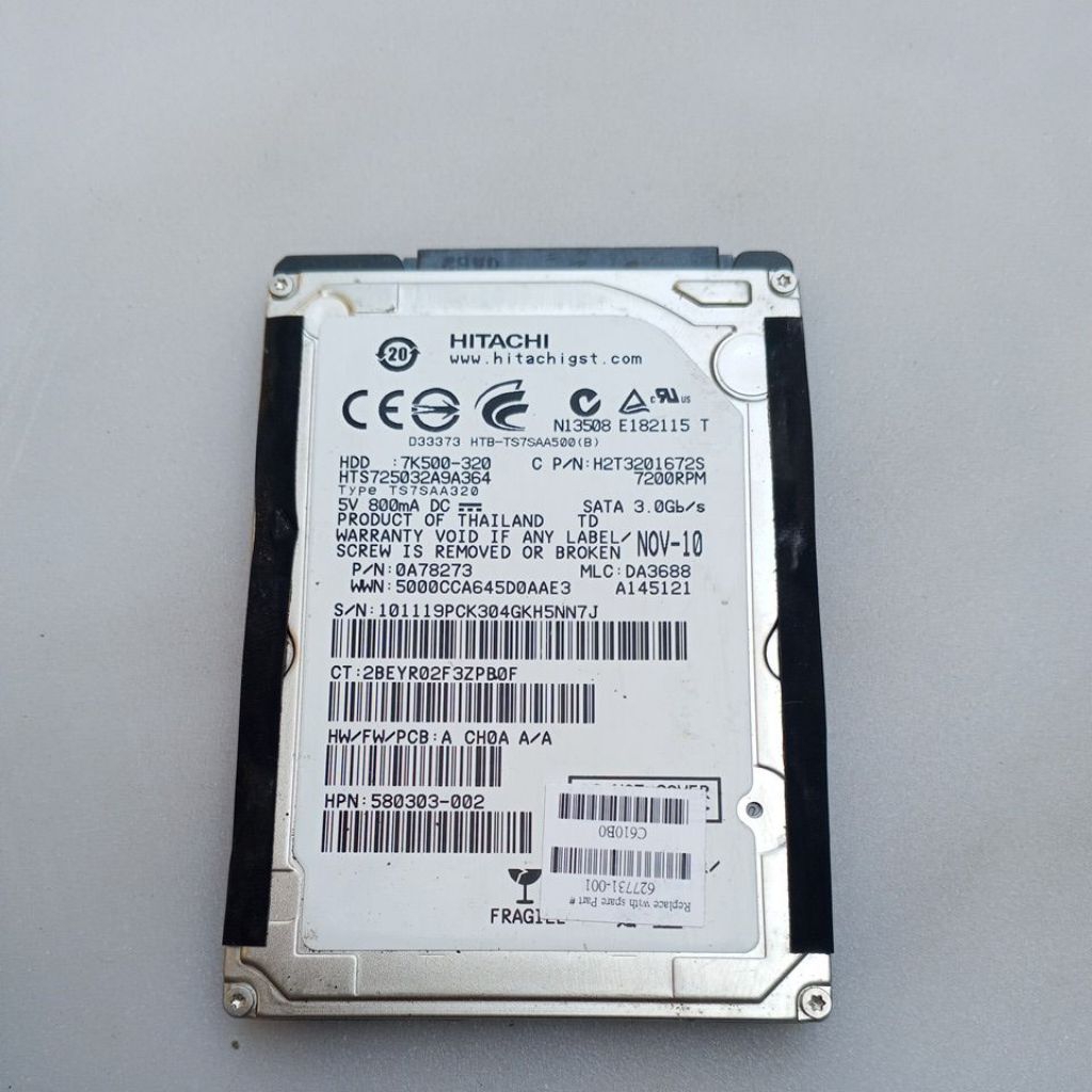 HDD Hardisk Laptop 320 GB Kesehatan 100% Hardisk Laptop 320 GB 100%